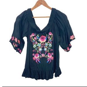 Umgee Floral off the shoulder blouse size Large